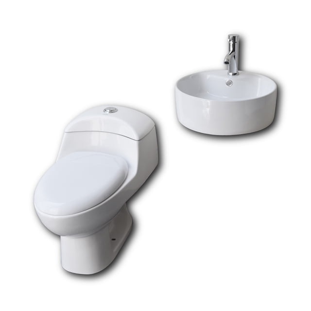 Esatto® Paquete Sanitario, Lavabo y Monomando Wc-002 Rondo ESATTO WC-002 RONDO