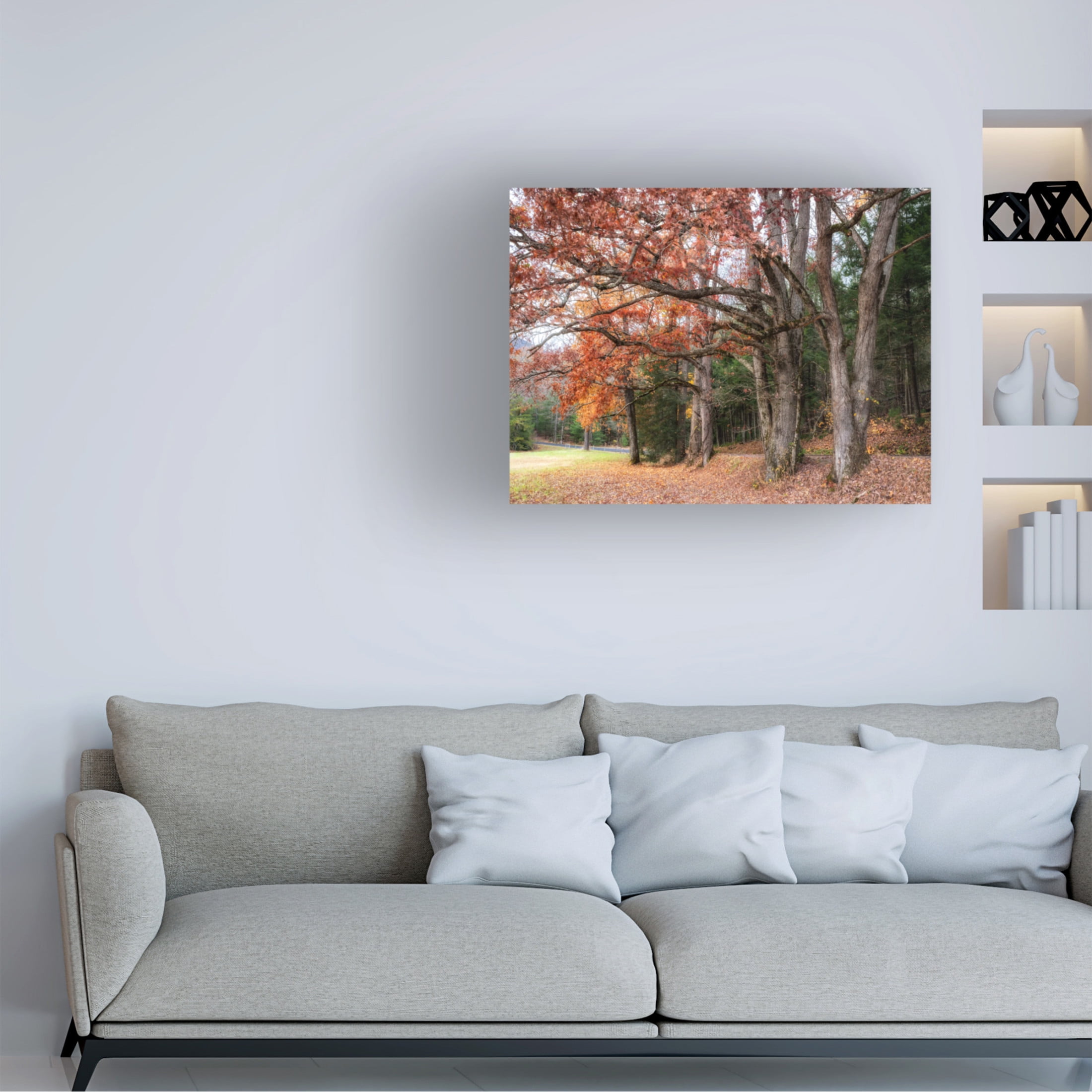 Canvas Wall Art - Danny Head 'Autumn Drive II' Wall Art for Living Room, Bedroom, or Office Décor by Trademark Fine Art - 32 x 24 Inches