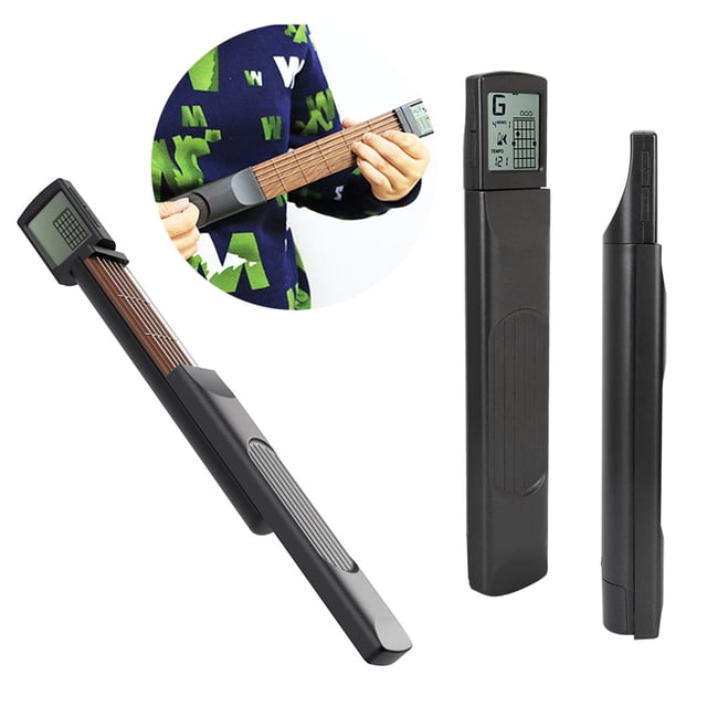 Built in Rotatable Screen, Steel Guitar Strings, Metronome for Finger Placement Exercise Chord Practice Tool, No Noise and Interference, With Carrying Bag for Convenience
