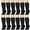 Black, variant on Falari 12 Pairs Women Knee High Socks Over the Calf Trouser Socks - Black