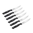 thumbnail image 3 of Farberware 6-Piece Stamped Triple Rivet Stainless Steel Steak Knife Set in Black, 3 of 9