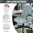 thumbnail image 5 of Xoenoiee Alpaca Rainbow Heart Pattern Computer Office Chair Cover Washable Spandex Rotating Boss Chair Slipcovers St. Patrick's Day Decor Anti-dust Desk Chair Seat Protector for Dogs Cats Pets, S, 5 of 6