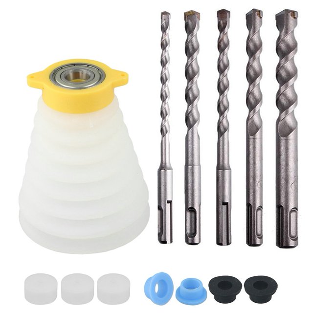 6PCS Square SDS shank Electric Hammer Dust Cover Electric Drill Dust Collector round shank