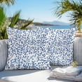 thumbnail image 5 of Waterproof Throw Pillow Covers Set of 2, 18x18 Inch Blue Botanical Decorative Pillowcases Outdoor Pillow Slip Cushion Covers Set for Couch Tent Spring Summer Leaf Watercolor, 5 of 7