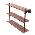 thumbnail image 5 of Pipeline Collection 22 Inch Ironwood Triple Shelf, 5 of 7