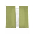 thumbnail image 7 of Sage Green Sheer Curtains 63 inches Long 2 Panels Set Olive Solid Color Tiers Sheers Rod Pocket Small Window Short Curtains for Kitchen Cafe, Each 52" W x 63" L, 7 of 7