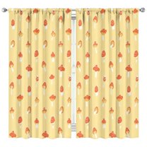 Mushroom Curtains-Blackout Curtains Bedroom Decor Living Room Darkening Grommet Window Drapes 2 Panels Set 42x84 inch