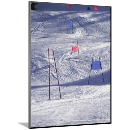 Slalom Ski Race Course Wood Mounted Print Wall Art By Bob (Best Slalom Race Skis)