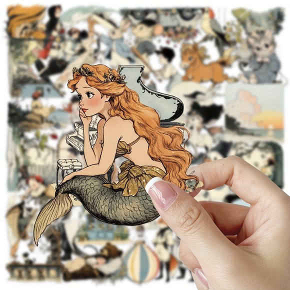 Transparent Childlike Comic Sticker Pack - Matte disposable DIY decorative stickers, suitable for mobile phone cases, notebooks, water bottles and other materials