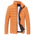thumbnail image 7 of Kureaily Men Autumn Winter Cotton Stand Zipper Warm Winter Thick Coat Jacket, 7 of 7