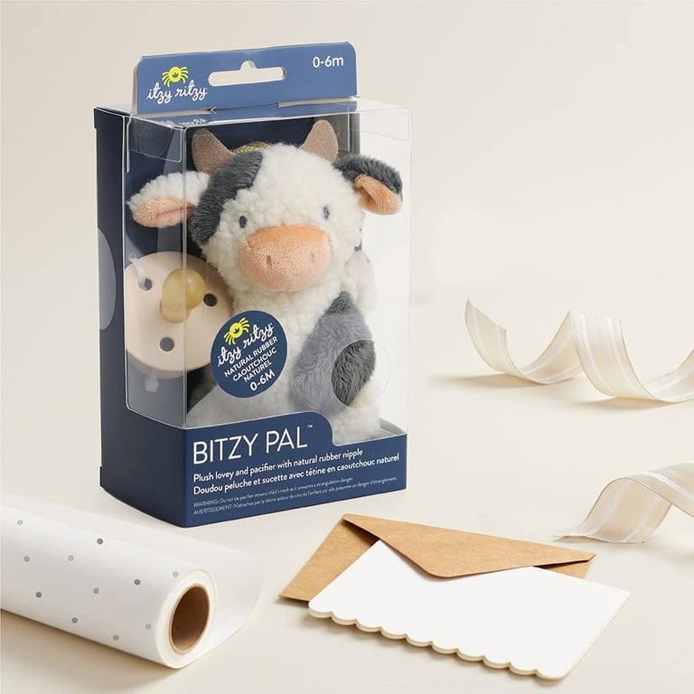 Itzy Ritzy Bitzy Pal Cow with Pacifier - Soft Plush Lovey