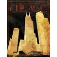 thumbnail image 3 of Grey, Jace 19x24 Black Modern Framed Museum Art Print Titled - Gold Chicago, 3 of 5