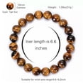 thumbnail image 6 of EOEMY Tiger Eye Bracelet For Men Women Handmade Natural Stone Tiger Eye Beads Bracelet-Red Agate(8mm), 6 of 9