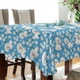 thumbnail image 3 of JSTEL Cute Dog Puppy Daisy Table Cloth Square 54 x 54 Inch Tablecloth Anti Wrinkle Table Cover for Dining Kitchen Parties, 3 of 6