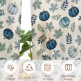thumbnail image 3 of Navy Blue Pumpinks Sheer Curtains for Living Room Bedroom, Rustic Green Pumpink Maple Leaf Linen Texture Light Filtering Sheer Curtain Rod Pocket Voile Window Treaments Drapes, 52 x 45 Inches, 3 of 9
