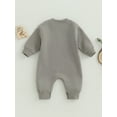 thumbnail image 5 of Bagilaanoe Newborn Baby Girl Boys Fall Jumpsuit Letter Embroidery Long Sleeve Bodysuit 3M 6M 12M 18M Infant Casual One Piece Rompers, 5 of 8