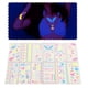 thumbnail image 4 of Pegatinas de tatuaje a prueba de agua, 12 hojas fluorescentes temporales, tatuaje de transferencia temporal, tatuaje fluorescente, rendimiento lleno de energía, 4 of 8