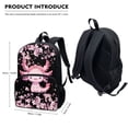 thumbnail image 2 of Yuyamidu Axolotl Backpack with Lunch Box for Kids Girls 7-8 Cherry Blossom Bookbag for Middle School 5th Grade Book Bag + Lunch Bag + Pencil Case + Water Bottle Holder with Strap, 4 in 1, 2 of 7