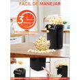 thumbnail image 3 of Máquina Para Hacer Palomitas, Máquina para Palomitas de Maíz a Base de Aire Caliente con Tapa Medidora, No Requiere Aceite, Pequeño Palomitero para Fiestas, Camping y Potlucks (110V, Negro), 3 of 5