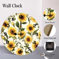 thumbnail image 4 of ZXCXRQFa Flowers sunflower Silent Non Ticking Wooden Clock 10 Inch, Round Wall Clock,Decorative for Living Room, Kitchen, Home,Bathroom, Bedroom, Office or School, 4 of 7
