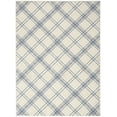 thumbnail image 2 of Nourison Jubilant Plaid Ivory/Navy 5'3" x 7'3" Area Rug (5x7), 2 of 8