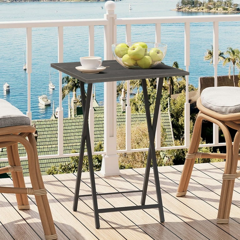 Aukfa TV Tray Table Set Rustic Industrial Design Solution