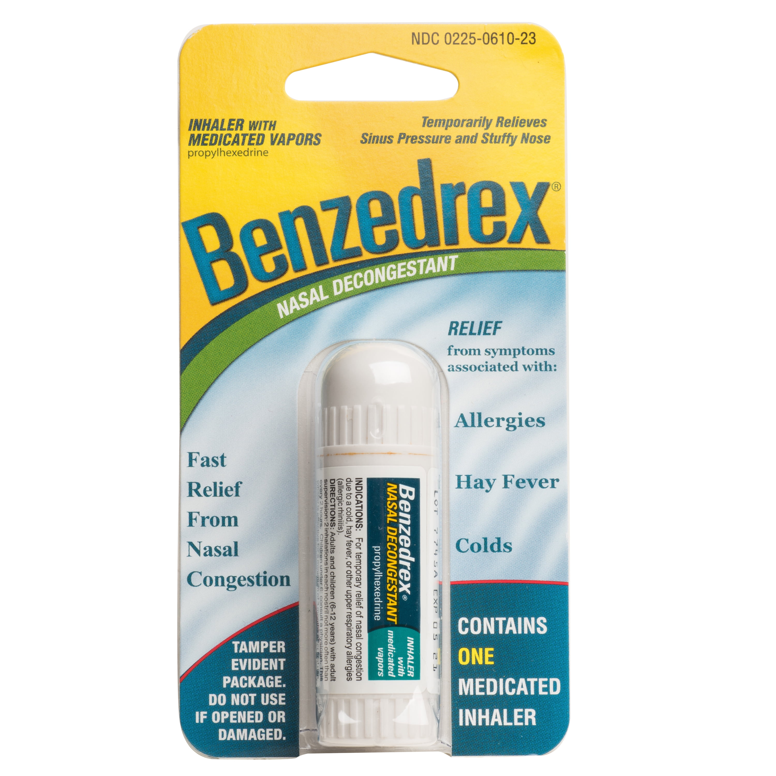 Benzedrex Nasal Decongestant Inhaler with Medicated Vapors