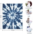 thumbnail image 4 of Blue White Tie Dye Mandala Pattern Blanket,Comfortable Soft Flannel Throw Blanket,All Season,Warm Lightweight Blankets for Sofa Bed Couch Living Room Chair,30"x40", 4 of 4