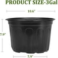 thumbnail image 2 of AEED 20 Count Black Nursery Pots, Reusable & Durable Plastic Plant Pots for Indoor Outdoor Plants, Seed Starting, Transplanting 3 Gallon, 2 of 7