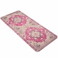thumbnail image 2 of Hallway Runner Rug Indoor Outdoor 19.7"x63",Boho Pink Absorbent Non Slip Floor Rug,Middle Century Boho Geometric Abstract Southwestern Low Profile Door Mat for Double Door Kitchen Laundry Corridor, 2 of 9