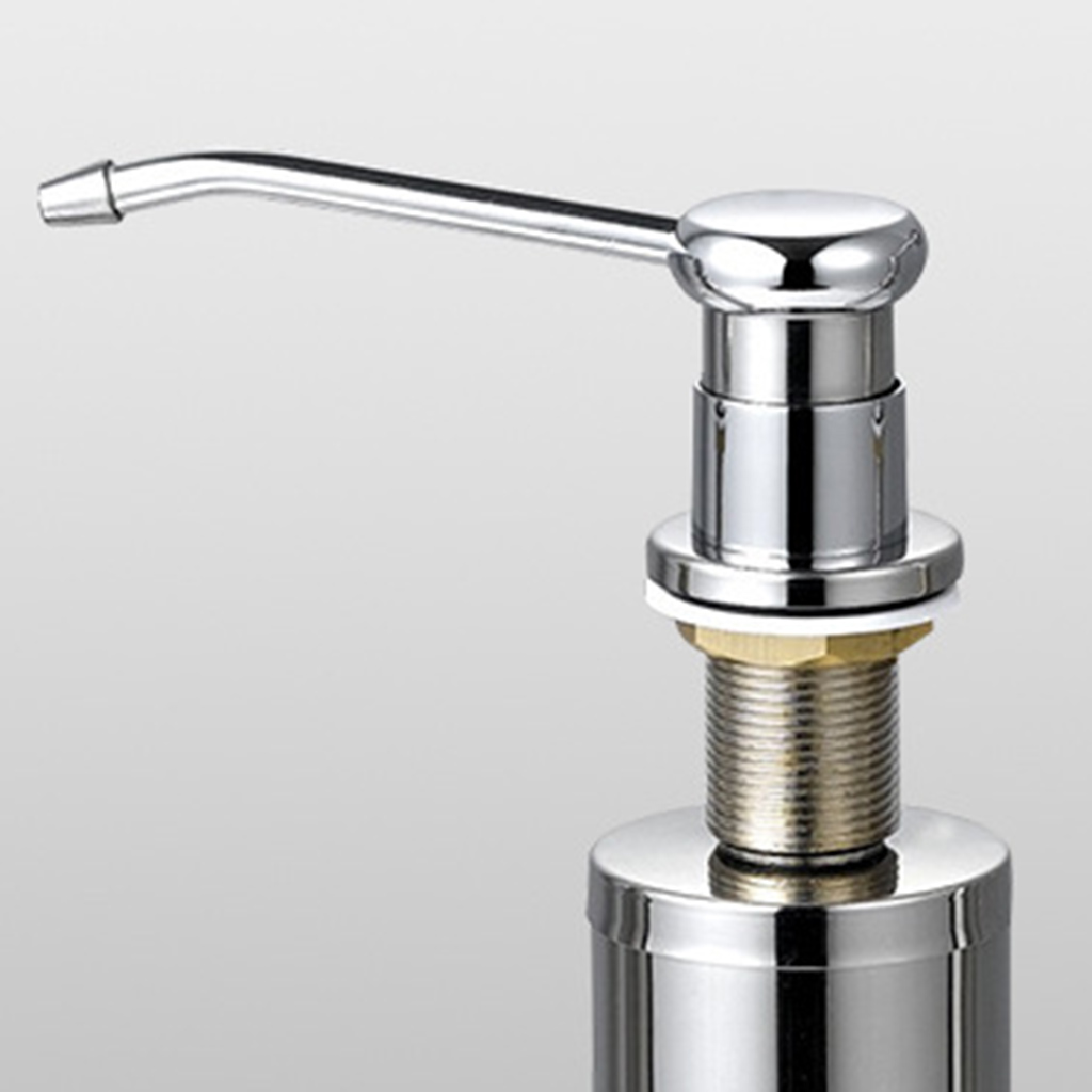 Built in Soap Dispenser for Kitchen Sink Stainless Steel Pump for Dish Soap or Lotion Refill from The Top for CounterTop