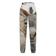 thumbnail image 4 of USNSM Baggy Pants for Women Funny Donkey Animal Print Pajama Straight Pants Lounge Workout Wide Leg Pants with Pockets Gray#07 XL, 4 of 4