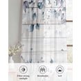 thumbnail image 6 of Blue Beige Coastal Sheer Curtains 84 Inch Length 2 Panels Set for Living Room/Bedroom, Beach Starfish Summer Eucalyptus Retro Kitchen Curtains Grommet Semi-Sheer Curtains Window Treatments 52"x84"x2, 6 of 7