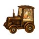thumbnail image 1 of Tractor navideño iluminado con purpurina cálida y remolino. Funciona con pilas o con alimentación USB. Papá Noel, 1 of 9