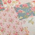 thumbnail image 2 of S&S Tania Floral Patchwork Print Reversible 3 Piece Cotton Quilt Set King, 2 of 5