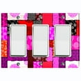thumbnail image 1 of Metal Light Switch Plate Cover Safari African Tribal Art Pattern Pink SFR006, 1 of 13