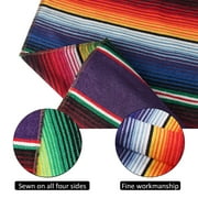 8Pack Mexican Serape Table Runner 108 X 14 - Fringe Cotton Table Runner For Mexican Party Wedding Decorations