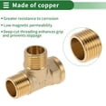 thumbnail image 3 of Adaptador de extensión en T de latón Unique Bargains 1/2" macho x 1/2" macho x 1/2" hembra 1.97" 2 piezas, 3 of 7