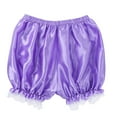 thumbnail image 6 of Women Imitation Silk Bloomers Ruffles Lace Trim Panties Victorian Pumpkin Shorts, 6 of 19