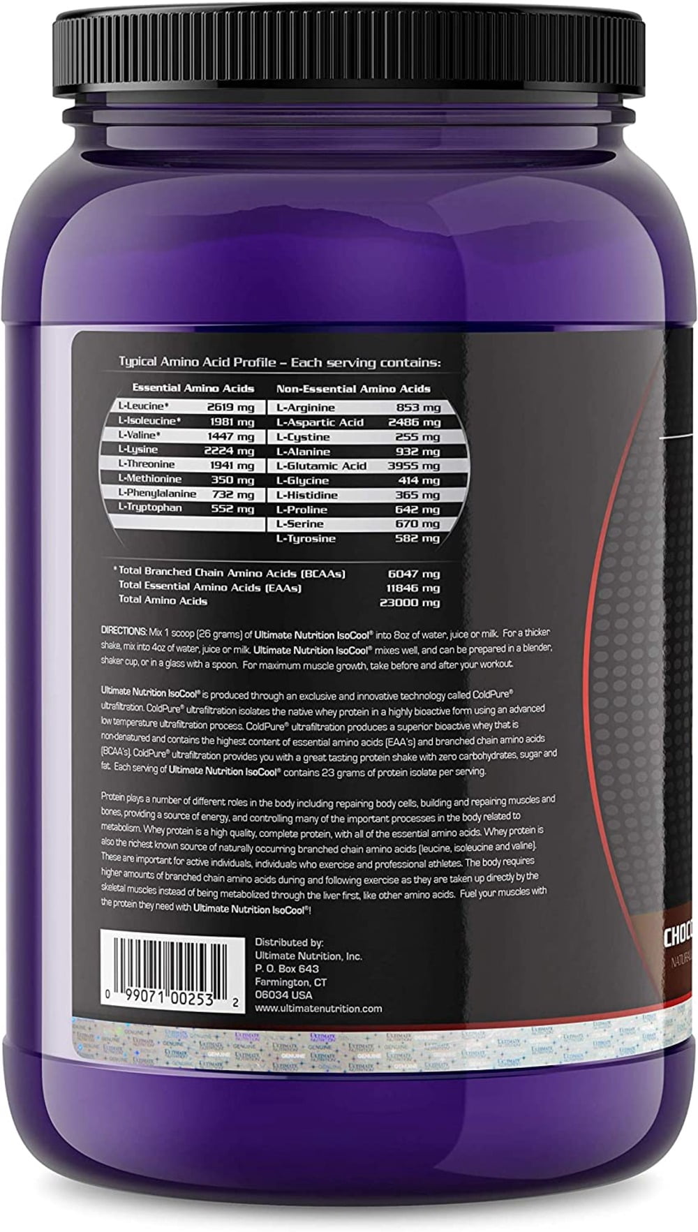 Ultimate Nutrition ISO Cool Keto Friendly Whey Protein Powder Isolate-2lb