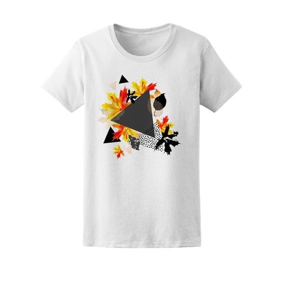 Autumn Watercolor Leaves Tee Women's -Image by Shutterstock