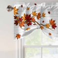 thumbnail image 4 of Maple Leaves Fall Tie Up Valance Curtains for Windows, Kitchen Curtains Window Treatments, Thanksgiving Botanical Branches Wooden Short Window Shades Valances for Bedroom Bathroom Cafe 54"x18", 4 of 8