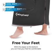 KingCamp Sleeping Bag for Adults - Warm & Cool Weather Compact Sleeping Bags, Camping, Backpacking, Traveling, Hiking Must Haves (Black) 3.09 lbs