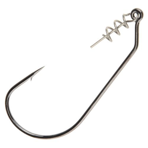 Owner Weighted TwistLock Hooks 3-Pack – 3/0 Size With Centering Pin Spring For Weedless Fishing