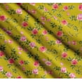 thumbnail image 3 of Soimoi Cotton Poplin Fabric Leaves,Rose & Peony Floral Print Fabric by Yard 42 Inch Wide, 3 of 7