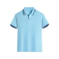 thumbnail image 2 of UACY Boys Polo Shirts Kids School Uniform Short Sleeve Tops Cozy Stretch Golf Shirt Lightweight Button Lapel Collar Tshirt ﻿, 2 of 8