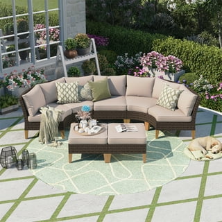 Curved on sale patio couch