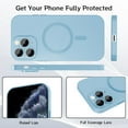 thumbnail image 3 of Magnetic case for iPhone 11 Pro Max Phone Case for Women, Matte Luxury Soft Metallic Luster Design with Camera Lens Protector, Compatible with Magsafe Case for iPhone 11 Pro Max 6.5"-Blue, 3 of 13