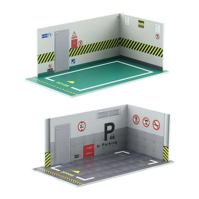 Modelo de Estacionamiento de Coche Hugo Escena de Garaje Estacionamiento 2 Uds.