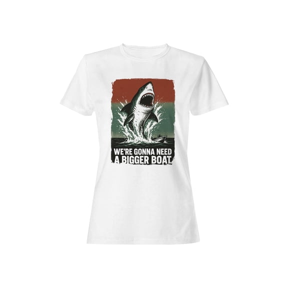 Great White Shark Splashing Sea Women's T-shirt